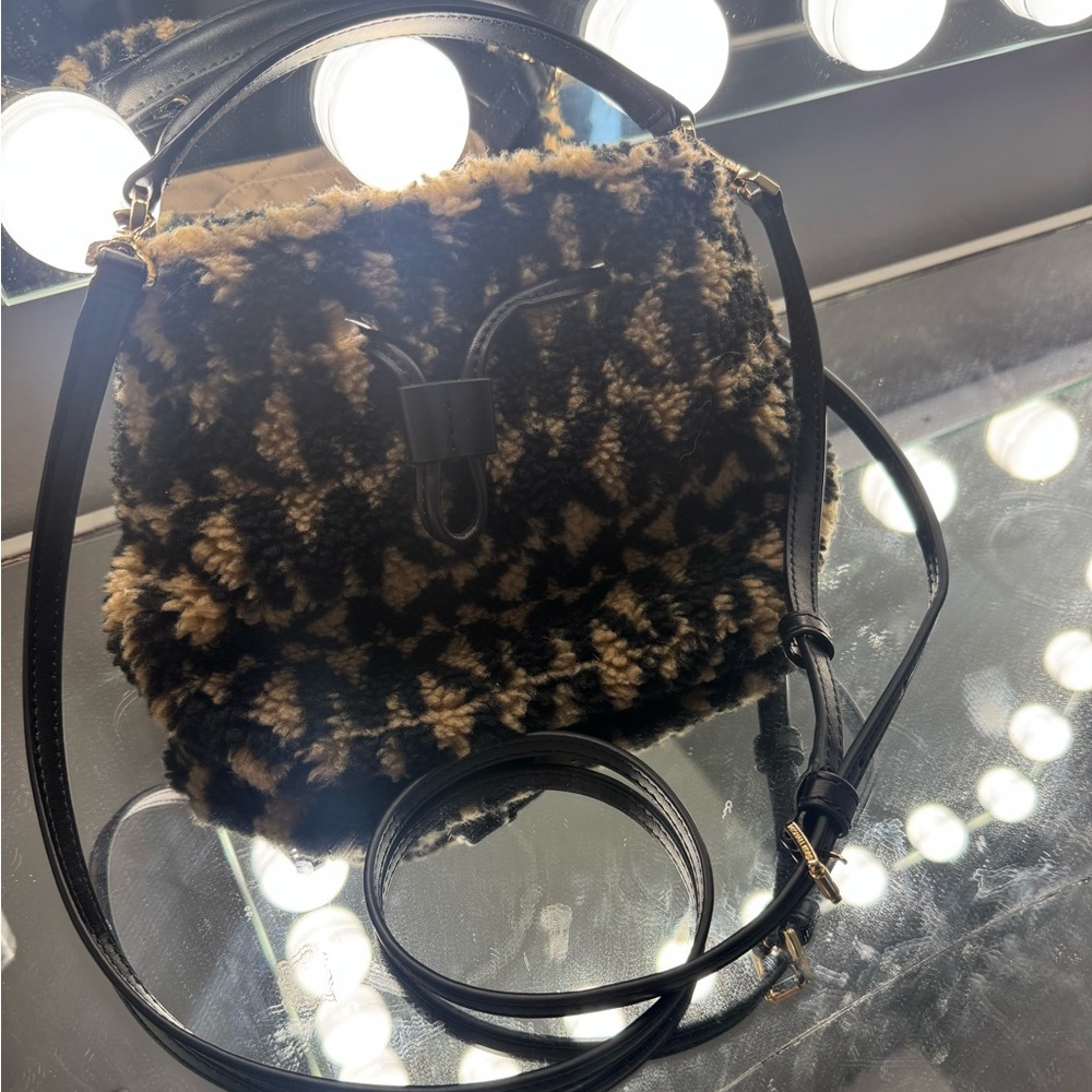 Michael Kors Suri Faux Fur Shearling Crossbody Bag - Picture 2 of 4